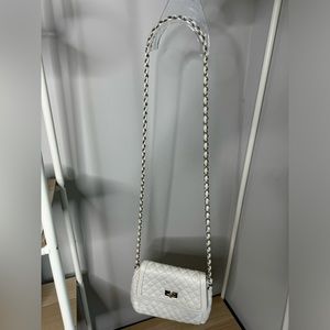 Cream quilted braided strap vintage Forever 21 purse